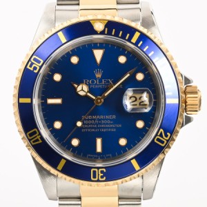 ロレックス サブマリーナー 腕時計 16613 S番 ブルー メンズ 中古A品