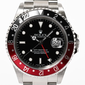 ロレックス GMTマスター2 腕時計 16710BK/RD D番 ブラック メンズ 中古A品