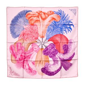 【未使用級】エルメス カレ90 TSUBAS 鍔 スカーフ ピンク エルメス カレ90 TSUBAS 鍔 スカーフ ピンク グレー マルチカラー