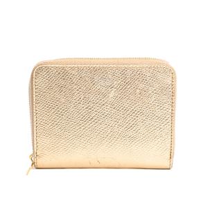 未使用保管品 セリーヌ Cチャーム コンパクトウォレット レザー ベージュ CELINE 未使用 セリーヌ レザー バイカラー オーガナイザー