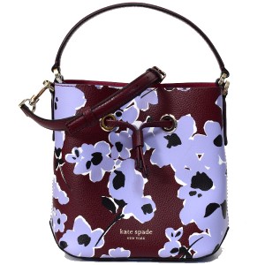 ケイトスペード バッグ katespade ソフトペブルレザー エヴァ ワイルドフラワー ブーケ フローラル 花柄 スモール バケット バケツ型 巾