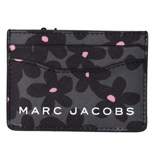 マークジェイコブス カードケース MARC JACOBS PVC サフィアーノ プリント フラワー 花柄 フローラル カードケース 名刺入れ グレーマル