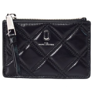 マークジェイコブス 小銭入れ MARC JACOBS 羊革 ザ キルティング ソフトショット DOUBLE J ロゴ キーリング付き トップ ジップ マルチ ウ