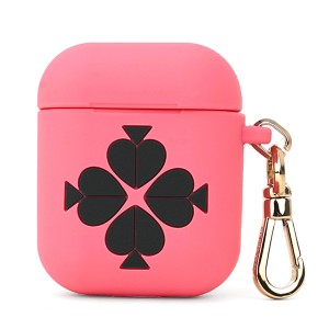 ケイトスペード airpods エアーポッズケース katespade シリコン スペード フラワー 花柄 フローラル クリップ ケース ロココピンクマル