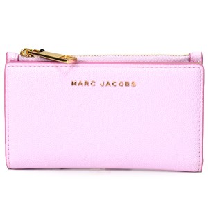 マークジェイコブス 財布 MARC JACOBS レザー ロゴ コンパクト ミニ ウォレット 二つ折り財布 ピンクチュール S105M06SP21