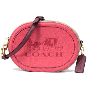 コーチ バッグ COACH ぺブルレザー ホース アンド キャリッジ カラーブロック カメラバッグ クロスボディ 斜め掛け ショルダーバッグ ポ