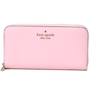 ケイトスペード 財布 katespade レザー ステイシー ロゴ ラージ コンチネンタル ジップ アラウンド ウォレット 長財布 ライトクレープ【