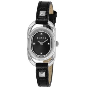 フルラ 時計 FURLA FURLA レザー ステンレススチール スタッズ インデックス レディース ウォッチ 腕時計 ブラック WW00008001L1