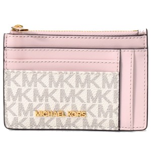 マイケルコース コインケース MICHAEL KORS コーティングキャンバス レザー モノグラム ジェット セット トラベル スモール ダブル サイ