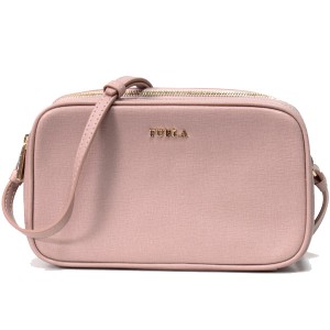 フルラ バッグ FURLA サフィアーノレザー リリー ダブルジップ XL クロスボディ ポーチ 斜めがけ ショルダーバッグ ピンクベージュ EK27L