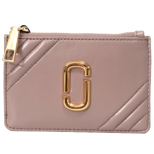 マークジェイコブス 小銭入れ MARC JACOBS 羊革 ザ グラム ショット DOUBLE J ロゴ キルティング キーリング付き トップ ジップ マルチ 