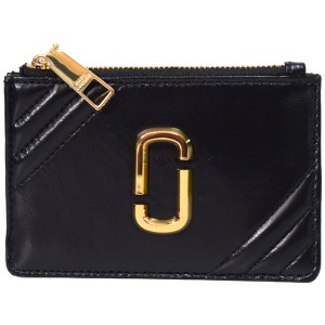 マークジェイコブス 小銭入れ MARC JACOBS 羊革 ザ グラム ショット DOUBLE J ロゴ キルティング キーリング付き トップ ジップ マルチ 