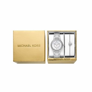 マイケルコース 時計 MK MICHAEL KORS ステンレススチール 腕時計＆ブレスレット 専用BOX付 2点セット シルバー