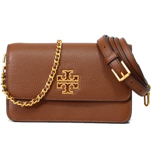 トリーバーチ バッグ TORY BURCH ぺブルレザー ブリテン コンバーチブル フラップ チェーン ショルダー 斜めがけクロスボディ バッグ ム