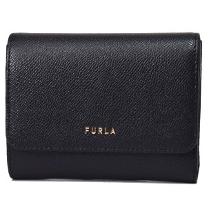 フルラ 財布 FURLA レザー クラシック ロゴ コンパクト 三つ折り財布 ネロ PS75CL0