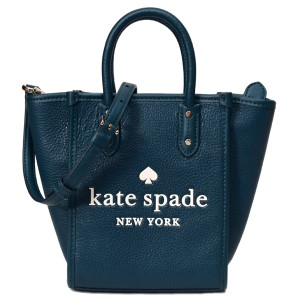 ケイトスペード バッグ katespade ぺブルレザー ビッグロゴ ミニ 2way 斜めがけ ショルダー トートバッグ ピーコックサファイア K7295