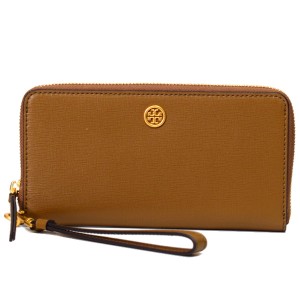 トリーバーチ 長財布 TORY BURCH レザー ロビンソン ジップ コンチネンタル リストレット アラウンド 長財布 ビストロブラウン 84066