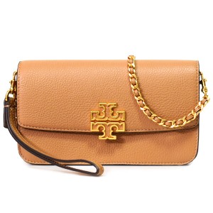 トリーバーチ バッグ TORY BURCH ぺブルレザー ブリテン ロゴ 3way リストレット チェーン ショルダー ウォレット クロスボディ 斜めがけ