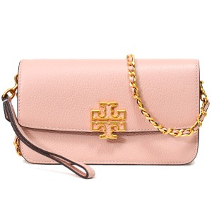 トリーバーチ バッグ TORY BURCH ぺブルレザー ブリテン ロゴ 3way リストレット チェーン ショルダー ウォレット クロスボディ 斜めがけ