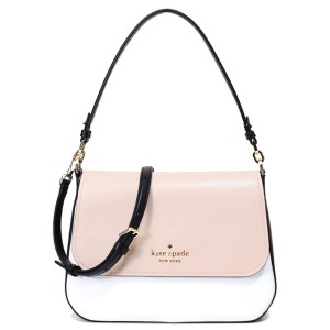 ケイトスペード バッグ katespade レザー ステイシー カラー ブロック 2way フラップ ショルダー ハンド バッグ ウォームベージュ K9325