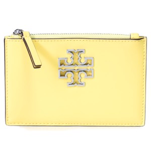 トリーバーチ カードケース TORY BURCH レザー ブリテン ロゴ ジップ 小物 定期入れ 小銭入れ コインケース ビンテージレモン 158129