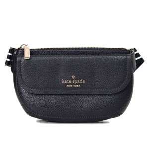 ケイトスペード バッグ katespade ぺブルレザー ロージー ロゴ ベルトバッグ ワンショルダー バックパック ウエスト ボディバッグ ブラッ