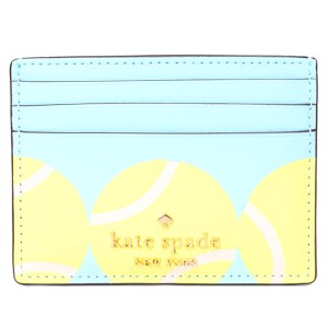 ケイトスペード カードケース katespade テニス スムースレザー グランド スラム スモール スリム カードホルダー 名刺入れ 定期入れ パ