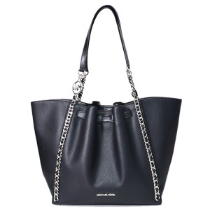 マイケルコース バッグ MICHAEL KORS レザー ベルト チェーン ラージ ショルダー トート バッグ ブラック 35H3S4MT7I