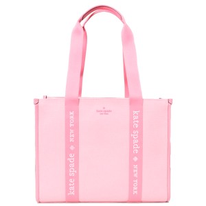 ケイトスペード バッグ katespade キャンバス ロゴ キップ ラージ トートバッグ ブロッサムピンク KG765