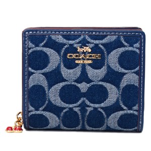 COACH コーチ 二つ折り財布 デニム 財布 カードケース