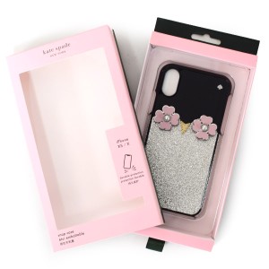 ケイトスペード 小物  katespade  ペンギン アップリケ パール ラメ iPhoneX/Xs（iPhone10/10s）専用 ケース ブラック WIRU1214