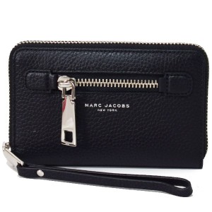 マークマークジェイコブス 長財布 MARC JACOBS レザー フォン ウォレット リストレット iPhone 財布 ブラック M0008455