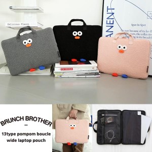 500円OFF ノートPCケース ケース Brunch Brother ワイド 13インチ iPad 保護 ポーチ ケース タブレットケース PC バッグ Pom pom Boucle 