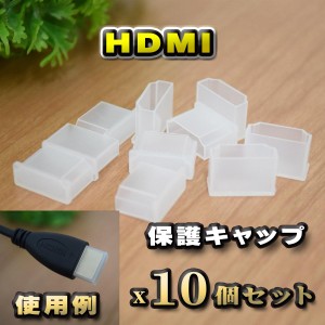 【端子キャップ】【HDMI】 コネクター カバー 端子カバー 保護 カバーキャップ　カラー クリア 10個セット