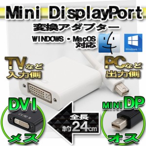 【No.5】mini DP to DVI 変換アダプター ミニディスプレイポート