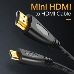 HDMI - Mini HDMI 変換 HDMIケーブル 1.5メートル　カメラ・デジカメ・タブレットの接続に！ 高品質の高性能 ブラック