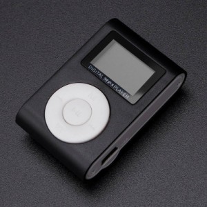 【中古品】【ブラック】液晶画面付き MP3 音楽 プレイヤー SDカード式