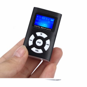 【中古品】【ブラック】長方形 液晶画面付き MP3 音楽 プレイヤー SDカード式