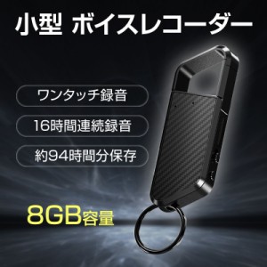 ボイスレコーダー 8GB ICレコーダー 録音 防犯 安全 小型 高音質 16時間連続録音 自動保存 MP3プレーヤー  ノイズ抑制 静音 長持ち 持ち