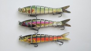 トラウト系　ジョイントルアー　ぐにゃぐにゃと生命感のある動き　13.7cm　27g　3色セット　リアルな魚のデザイン　ウグイ　ニジマス L11