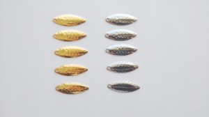 ウィローリーフ ブレード 32mm 1g 計10枚　セット　ゴールド5枚　シルバー5枚　スピンテールジグ　ジグスピナーに　スプーン　フラッシン