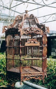 アンティーク鳥かご 六角形 Bタイプ（15406）（ジャービス商事） インテリア　大型オブジェ　ディスプレイ用品　置物　鳥籠