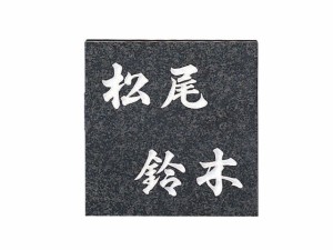 【天然石表札】二世帯住宅用サイン　FS26-201（福彫）