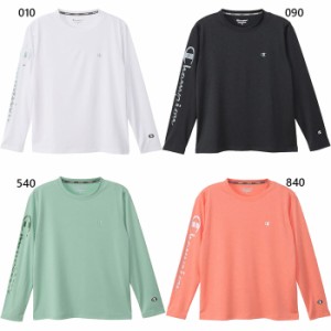 チャンピオン レディース スクリプトロゴ ロングスリーブTシャツ フィットネス トレーニングウェア トップス 長袖Tシャツ 送料無料 Champ