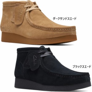 クラークス レディース ワラビーエヴォブーツ WallabeeEVOBt カジュアルシューズ スエード ブラック 黒 カーキ 送料無料 Clarks 26174743