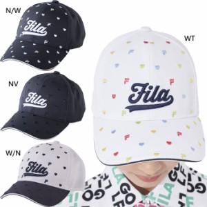 フィラ ゴルフ レディース 総柄刺繍キャップ 帽子 ゴルフ 吸汗速乾 スポーティー ハート 送料無料 FILA GOLF 753909