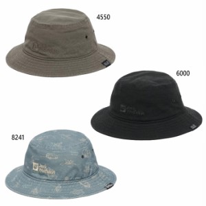 ジャックウルフスキン メンズ レディース キャンバス バケットハット CANVAS BUCKET HAT V2 帽子 アウトドア ブラック 黒 グレー カーキ 