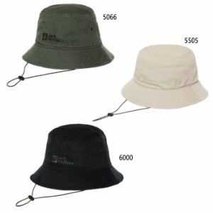 ジャックウルフスキン メンズ レディース コード バケットハット CORDS BUCKET HAT 帽子 アウトドア キャンプ バーベキュー ブラック 黒 