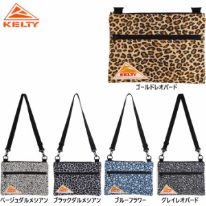 ケルティー メンズ レディース デザインプリント フラット・ポーチ DP FLAT POUCH SM バッグ 鞄 小物入れ サコッシュ ヒョウ柄 ブラック 