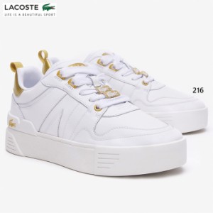 ラコステ レディース L002 123 3 CFA スニーカー シューズ 紐靴 カジュアル ローカット レザー ホワイト 白 送料無料 LACOSTE 45CFA0032